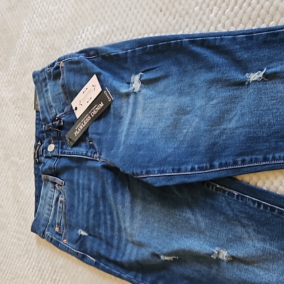 NANETTE LEPORE WOMENS WASHED BLUE DISTRESSED JEANS SIZE 8 NEW WITH TAGS - Picture 6 of 15